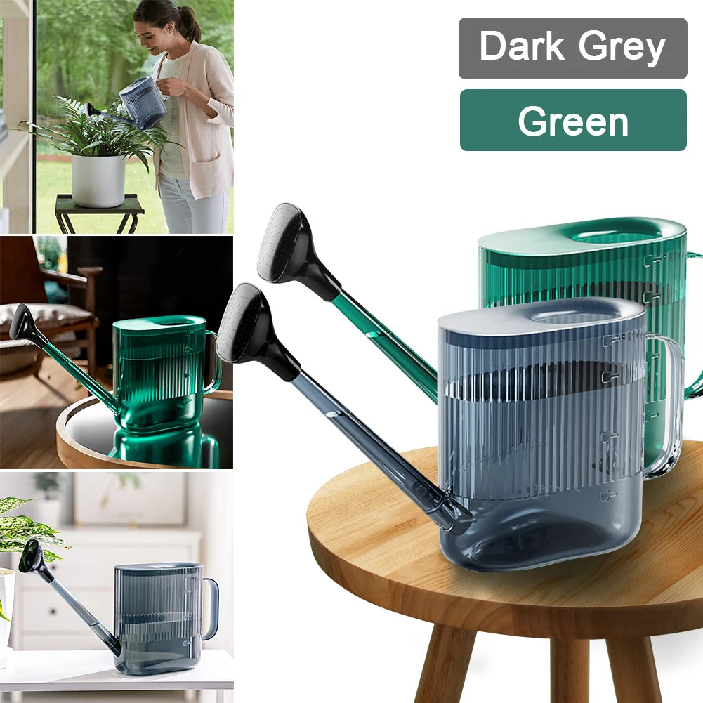 1.8L Garden Watering Can with Sprinkler Head Plastic Watering Can with Long Spout Portable for Indoor/Outdoor Planting Accessory
