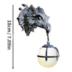 LED Dinosaur Hanging Lamp Lantern Industrial Style Resin Dragon Head Crafts Pendent Lamp Halloween Decoration Wall Decoration
