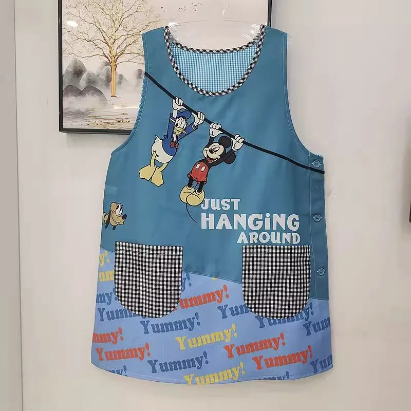 Miniso Hello Kitty Polyester Cotton Adult Apron Women Men Household Kitchen Product Avental De Cozinha Delantal Cocina