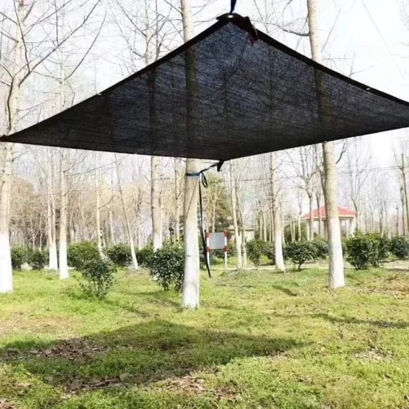 Black Shade Cloth Sunblock Mesh Cover Taped Edge With Grommets Sun Net For Pergola Plants Greenhouse Gardens Patio Canopy