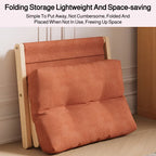 Solid Wood Shoe Changing Stool Footstool Sofa Rest Footstool, Folding Low Stool for The Entryway, Cotton-filled Cushion Stool