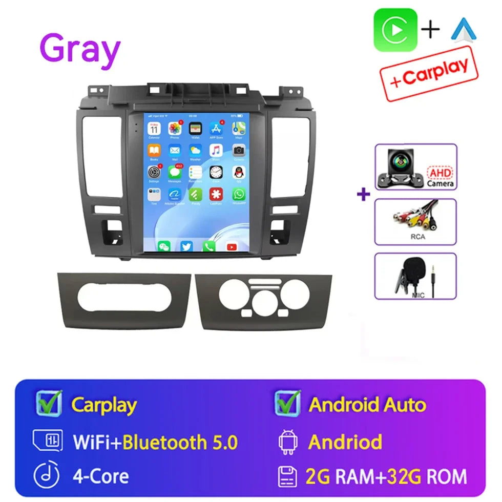 For Nissan Tiida Versa 2004 2005 - 2013 for Tesla Style 9.7" Android 15 Car Android auto Wireless Carplay Radio GPS Navi NO DVD