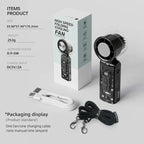 Foldable Icerush Turbo Portable Handheld Fan with LED Light for Desk/N