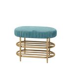 Thickened Soft Bag Cushion Nordic Light Luxury Iron Shoe Changing Stool Metal Frame Household Door Cushion Shoe Storage