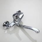 KEMAIDI Bathtub Basin Faucet Hot&Cold Water Mixer Tap Single Handle Wash Chrome Finish Bathroom Mixer Taps Wall Mounted