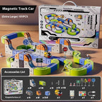 Children'S Versatile Magnetic Attraction Magnetic Block Track Electric Small Train Magnetic Car Car Railtrack Set Toy Kids Gifts