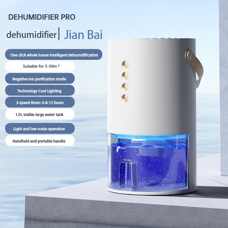 1300ML Air Dehumidifier with Basic Air Filter for Home Room Office Kit