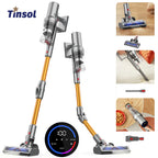 Tinsol VC101 27000PA Cordless Handheld Vacuum Cleaner Touch Screen Smart Dust Sensor Auto Speed Control for Home Bed Carpet Clea