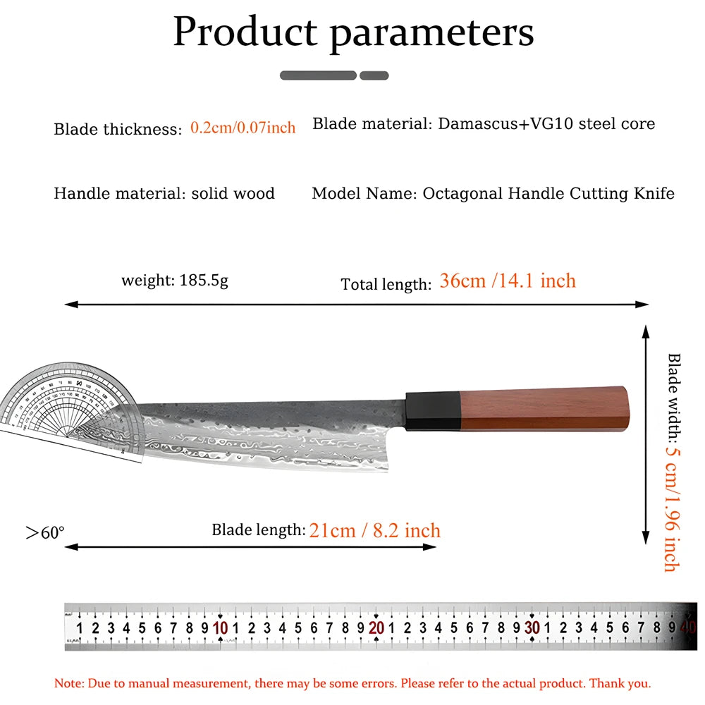Household Kiritsuke Knife Salmon Sashimi Knife Cooking Knife Vegetable Meat Knife Kitchen Stuff Halloween Christmas gifts
