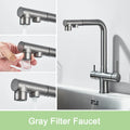 Rozin Water Purifier Kitchen Faucet Black Pull Out Flexible Filter Kitchen Faucets Crane Brass 2 in 1 Hot Cold Water Mixer Tap