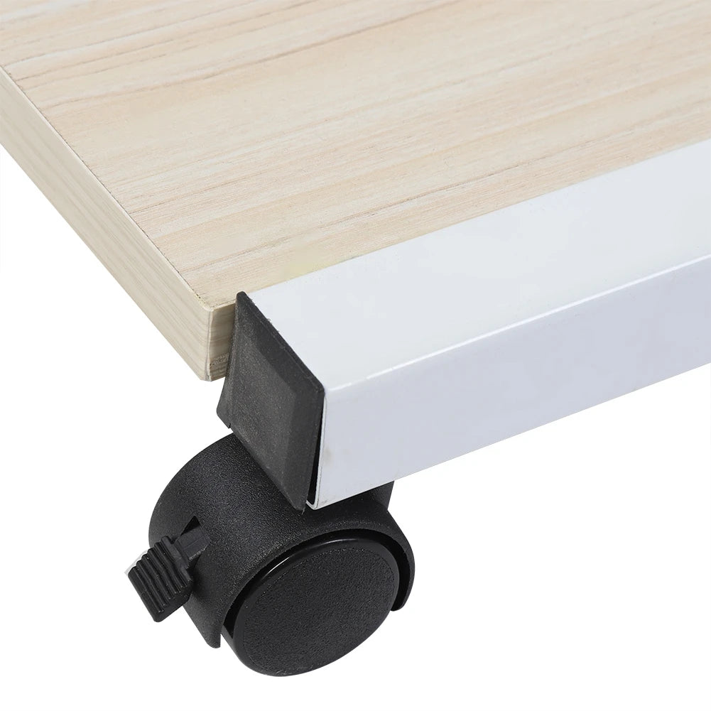 Portable Multifunctional Removable Laptop Desk with Wheels Drawer Bed Sofa Books Snack