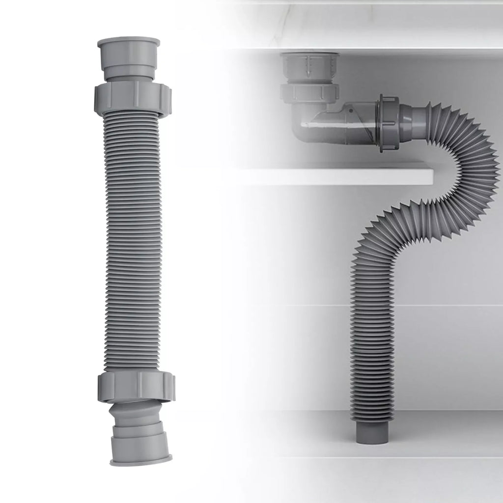 Bathroom Kitchen Flexible Tube Pipe Sink Basin Water 1-1/2 P-Trap Drain Hose