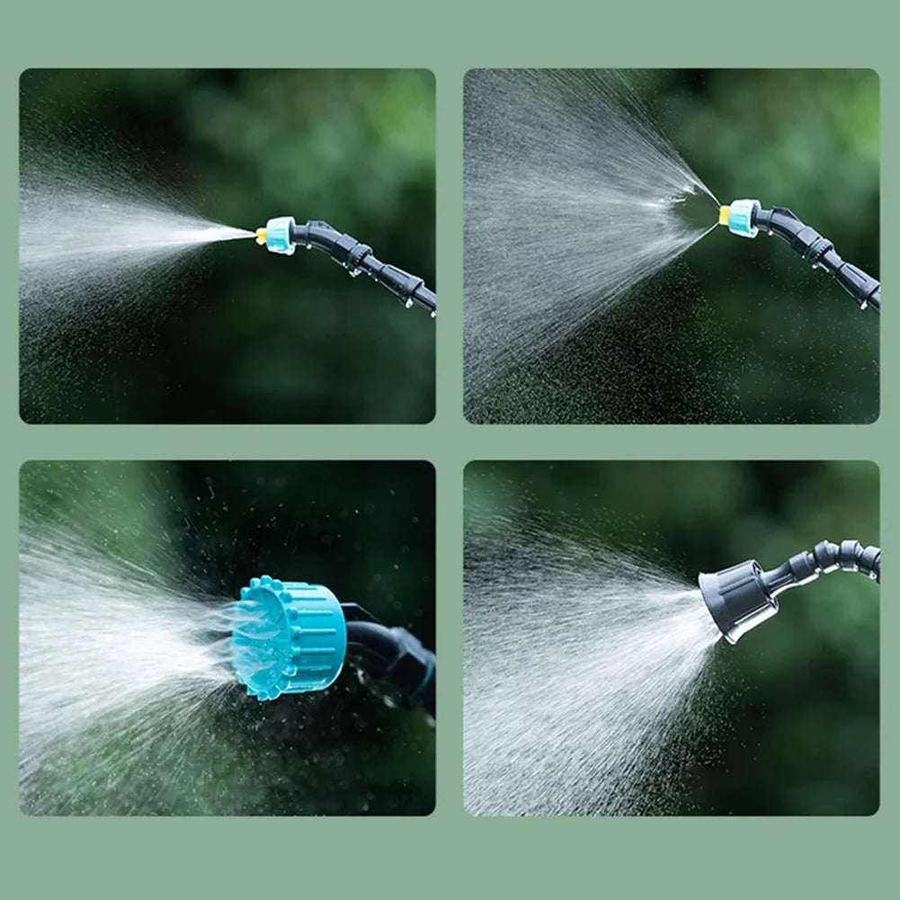 Electric Sprayer with 2/3/5/6/8m PipesGarden Watering Spray Gun with 2/4 Nozzles Type-C/USB Telescopic Irrigation Tools 전기 분무기