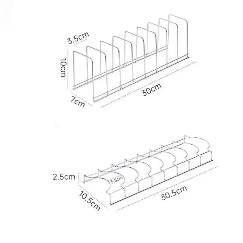 Stainless Steel Dish Storage Rack Desktop Drain Rack Household Bowl Rack Plate Rack Save Space Kitchen Dish Organizer