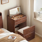 Bedroom bedside table dresser integrated Dressing table Makeup vanity makeup desk Bring makeup box stool nightstands Furniture