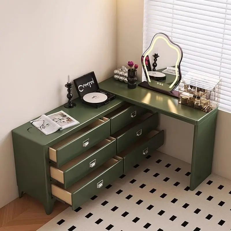 Nordic Storage Dresser Bedroom Modern 6 Drawer European Dresser Girls Luxury Green Toaletka Z Lustrem Do Sypialni Home Furniture