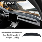 Anti-UV Dash Mat for Tesla Model Y Juniper 2025 2026-up Sunshade Protector Non-slip Accessories Top Flannel Dashboard Cover Pad