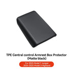 YZ Tesla Model 3 Y Highland Juniper Car Center Console Armrest Pad TPE Soft Case Lid Auto Central Armrest Box Cover Accessories