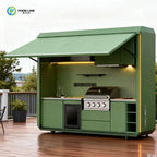 Customized Portable Kitchen Booth Fully Furnished Outdoor Kitchen Set for Shopping Mall