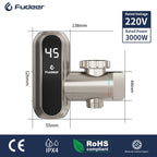 Fudeer Kitchen Instant Eectric Water Heater Tap Hot Water Faucet Heater Cold Heating Faucet Tankless Instantaneous Water Heater