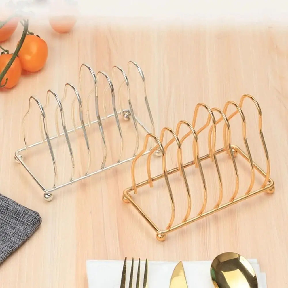 Simple Small Kitchen Iron Storage Rack European Style Installation-free Dish Plate Holder Iron Art Metal Drainin Rack Restaurant
