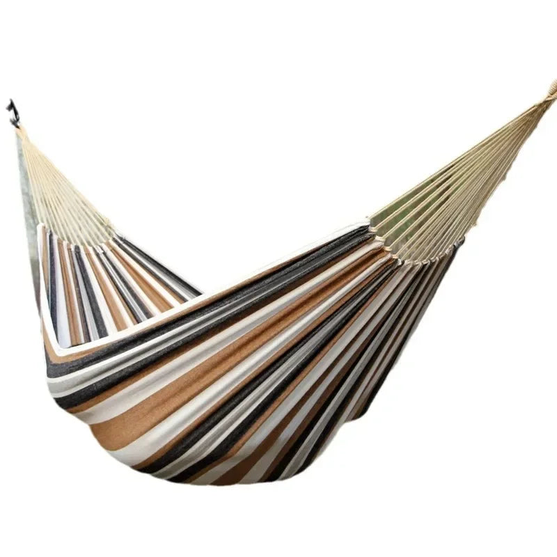 Red Canvas, single, double hammock outdoor camping indoor children's swing thickened striped camping hammock