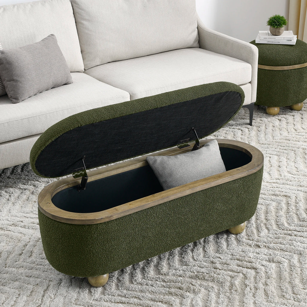Storage Ottoman Bench, Bedroom Bench with Hidden Storage, Footrest Stool for Living Room Furniture, Entryway, Hotel Use