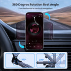 TOPK D53X Magnetic Car Mount, Mag-Safe Design, Easy Installation for Dashboard/Windshield, Fits iPhone 12/13/14/15/16