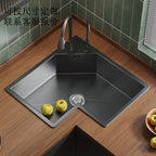 Kitchen Corner Special-shaped Sink, L-shaped Corner Sink, Large Single Tank Dishwashing Basins