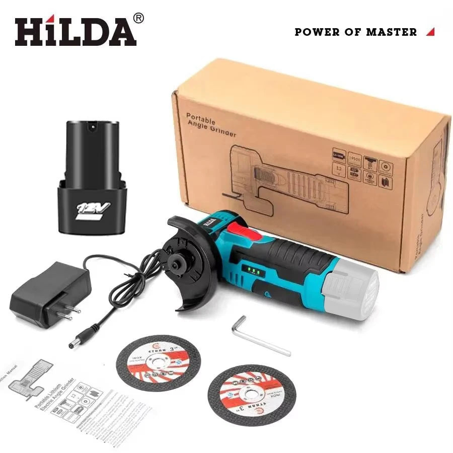 HILDA 125mm Brushless And Brushed Angle Grinder Cordless Grinding Machine Cutting Woodworking Power Tool For Makita 18V Battery