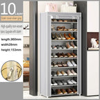 5/7/10-Layer Shoe Rack Large Dustproof Shoes Storage Hanger with Cover Simple Capacity Space-saving Shoes Cabinet Home Organizer