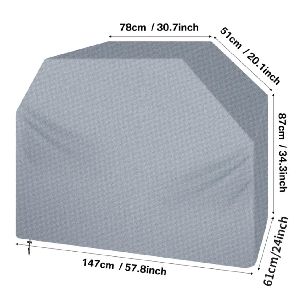 BBQ Grill Barbeque Cover Anti-Dust Waterproof Windproof Weber Charbroil Cover Outdoor Anti-UV Protective Large Barbecue Cover
