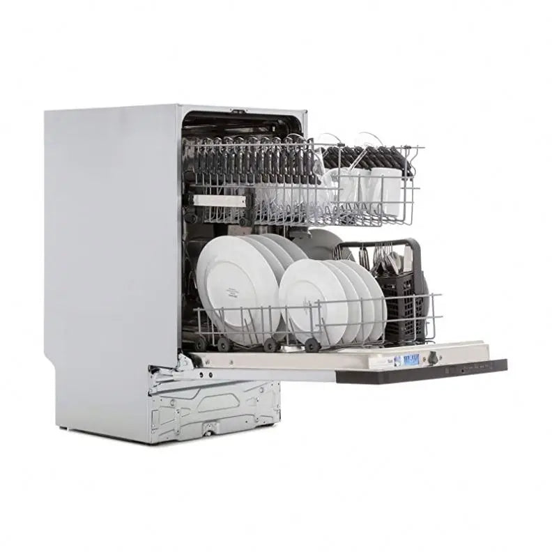 9 Sets Dishwasher, Stainless Steel Countertop Dishwasher, Low Noise Integrated Built-in Electric Dishwasher, Kitchen Appliance
