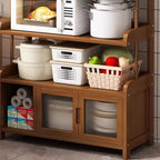Multifunctional Kitchen Microwave Oven Shelf Multi-layer Storage Rack for Dishes Seasonings Sundries Corner Side Cabinet Organiz