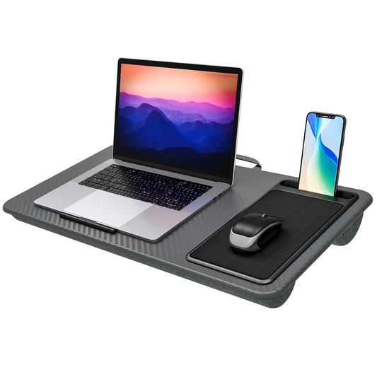 Portable Home Office Lap Desk w/ Mouse Pad & Phone Holder - Lightweight | AlluCanFind