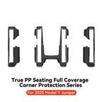 YZ For Tesla Model Y 2021-2025 TPE Under Seat Corner Guard Seat Slide Rails Protector Cover Anti-Kick Decor Flocking Accessories