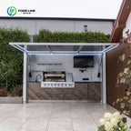 Portable Outdoor BBQ Kitchen Pod for Camping  Easy Assembly Outdoor Kitchen Cabinets Wood Grain Customized