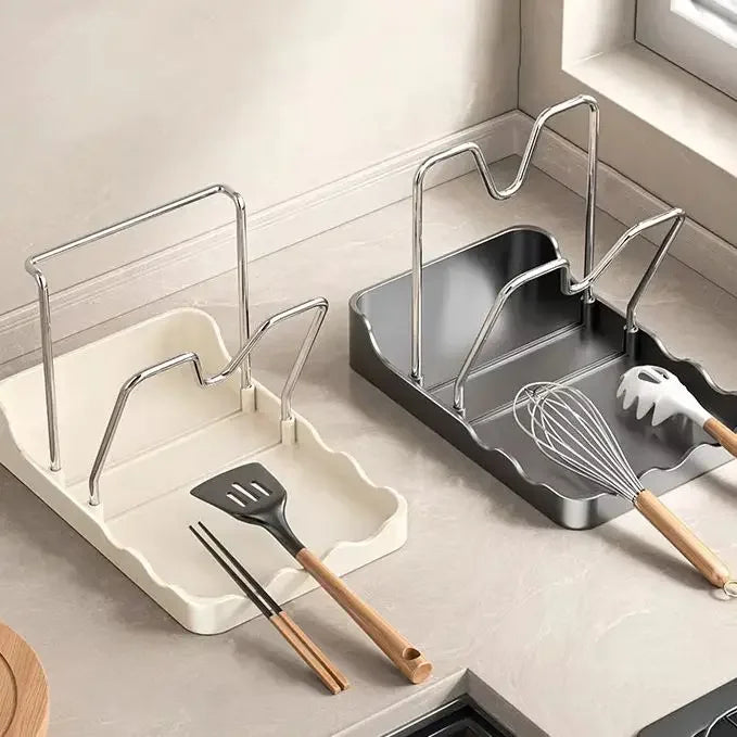 Multifunctional Kitchen Storage Rack Pot Lid Cutting Board Spatula Organizer - Space-Saving Kitchen Accessory