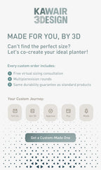 Modern Minimalist 3D Printed Plant Pot – Biodegradable Flower Planter for Home Decor, Eco-Friendly Sustainable Gift (Invader)