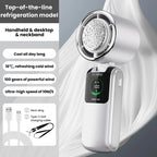 2025 New Ice Pack High Speed Handheld Eletirc Fan 100 Speed Adjustable