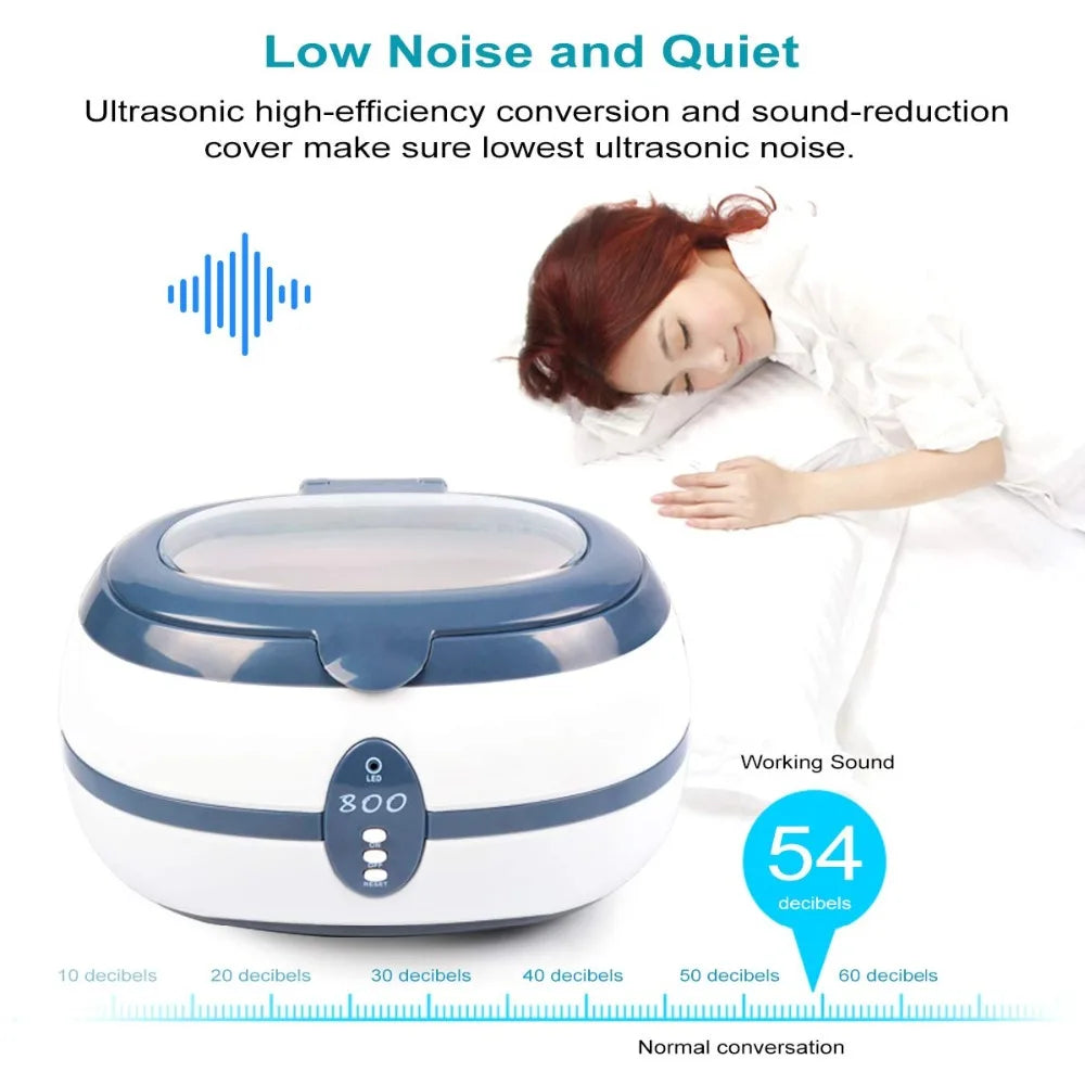 GTSONIC 600ml Ultrasonic Cleaner Bath 35W Stainless Steel Bath Ultrasound Washing for Watches Jewelry Only 220V EU Plug