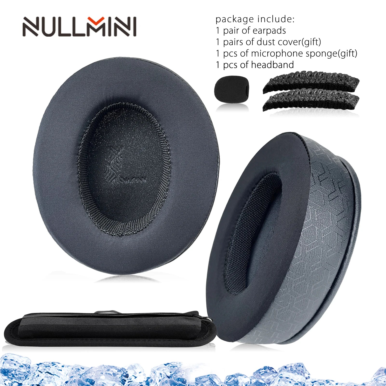 NullMini Replacement Earpads For Logitech G Pro X Headphone Cooling Gel Earmuffs Ear Cover Headband HeadBeam