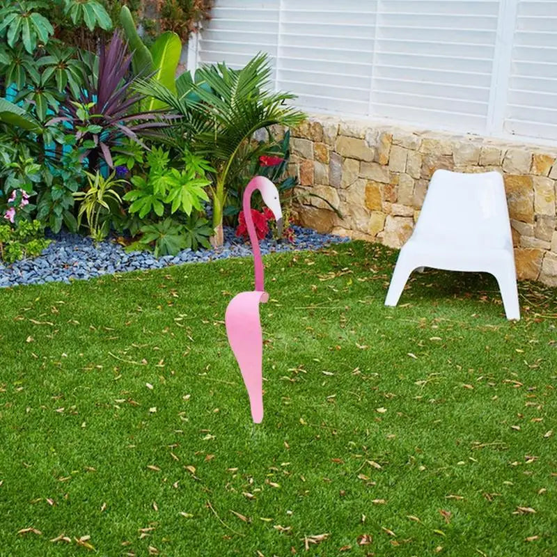 Garden Decoration Dancing Birds Metal Art Decor Swirl Dancing Flamingo Birds Summer Outdoor Ornaments for Garden Yard Backyard