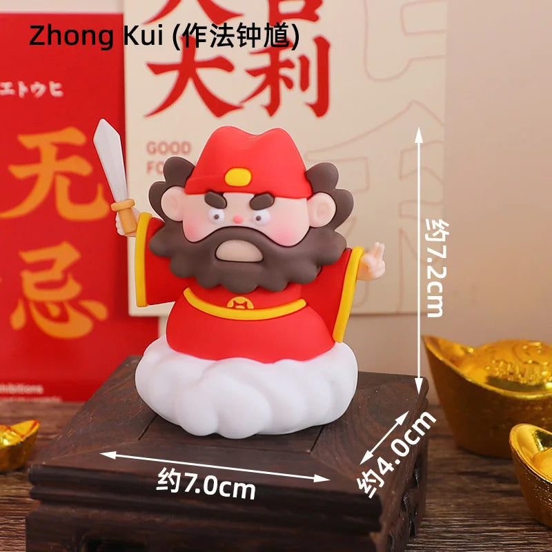 Chinese mini Fairy Ornaments Guanyin Desktop God of Wealth Mascot Crafts Buddha Shrine Entrance Decoration Car Ornaments