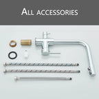 Filter Kitchen Faucet Chrome Drinking Pure Water Kitchen Tap Deck Mounted Dual Handles 3-Ways Hot and Cold Water Mixer