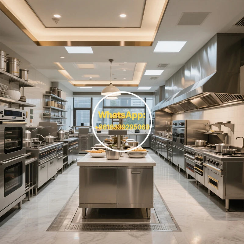 Professional Commercial Restaurant Kitchen Equipment Stainless Steel Electric Burner 6L Capacity Complete Set