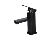 Bathroom Faucet Hot&Cold Mixer Tap Deck Mounted Bathroom Basin Faucets Black Square Washbasin Sink Bathtub Faucet