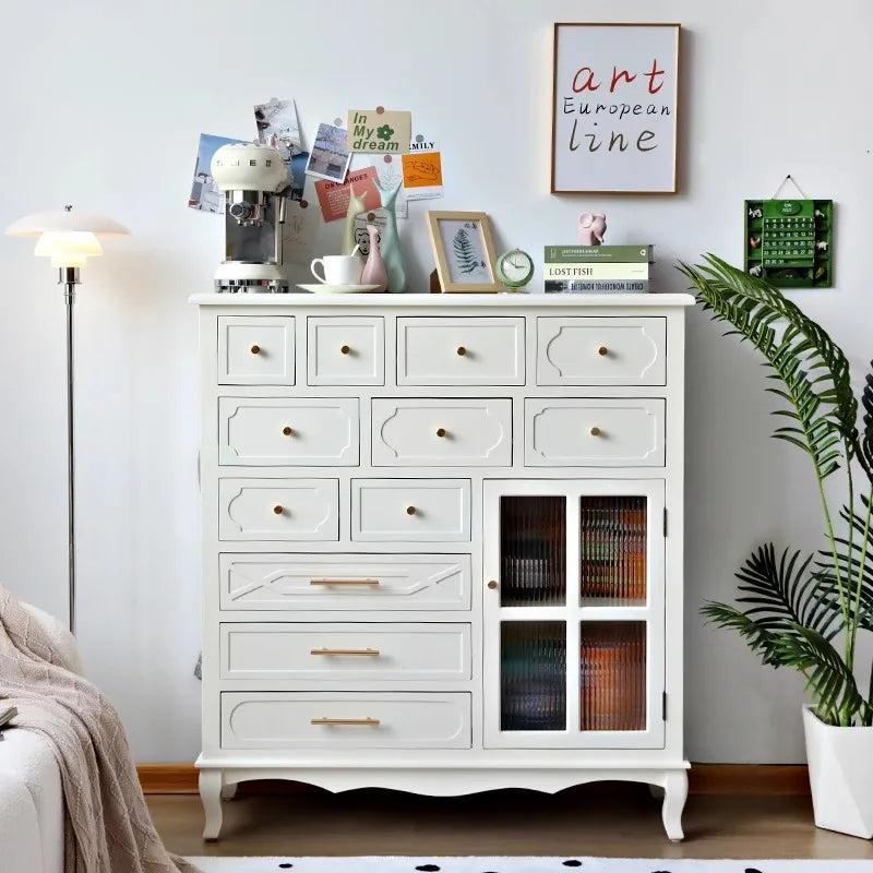 Luxury Dust Proof Living Room Cabinets Craft Organizer Kitchen Storage Cabinet House American Muebles Hogar Home Accessories