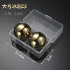2pcs Large Whiskey Stones Round Stainless Steel Ice Ball Reusable Drink Cooler for Beer Wine Coffee Food Grade Bar Accessories