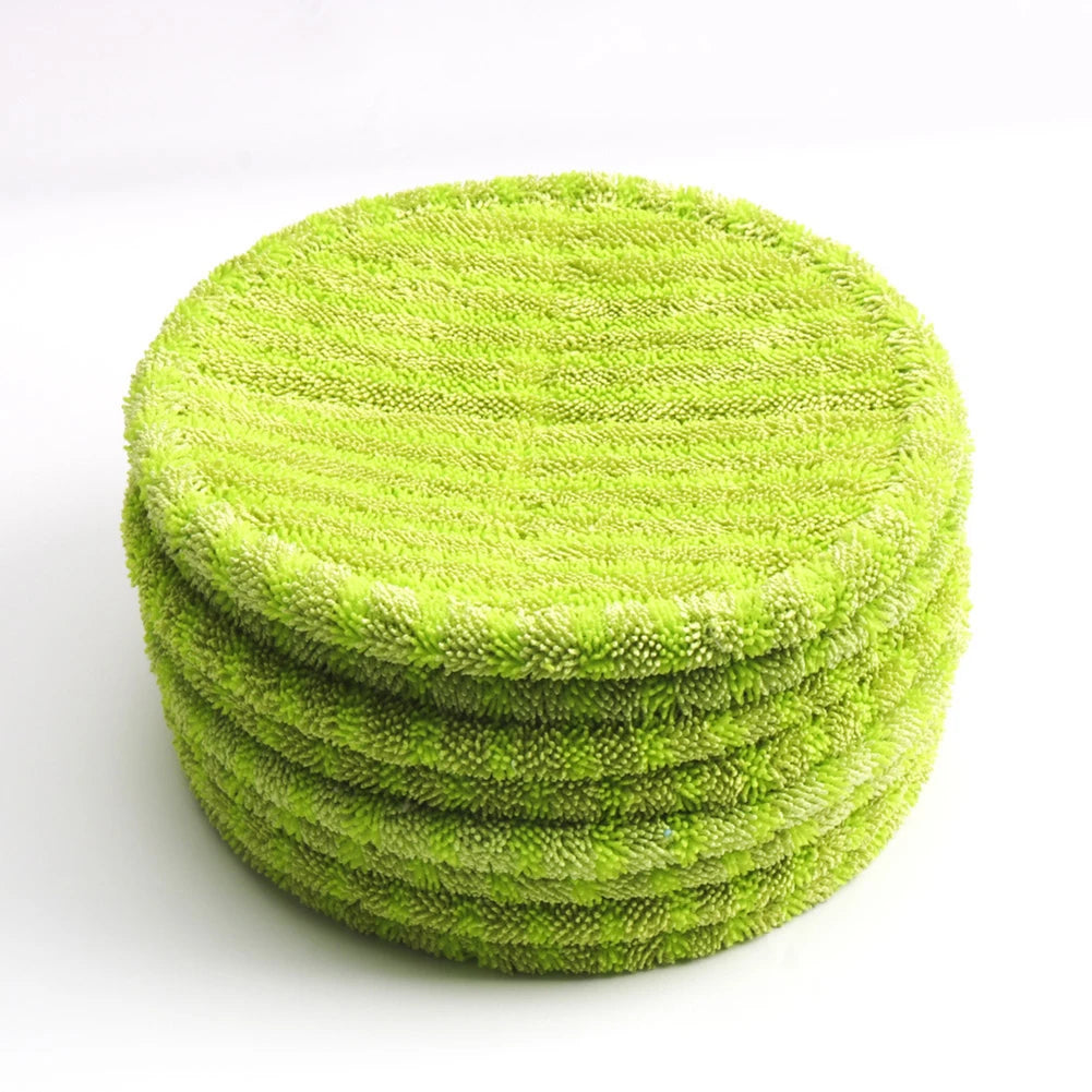 6/12Pcs Mop Cloth Round Wrapping Green Mopping Cloth 16cm For Cordless Electric Mop Rotary Mop Sweeper Replacement Cloth